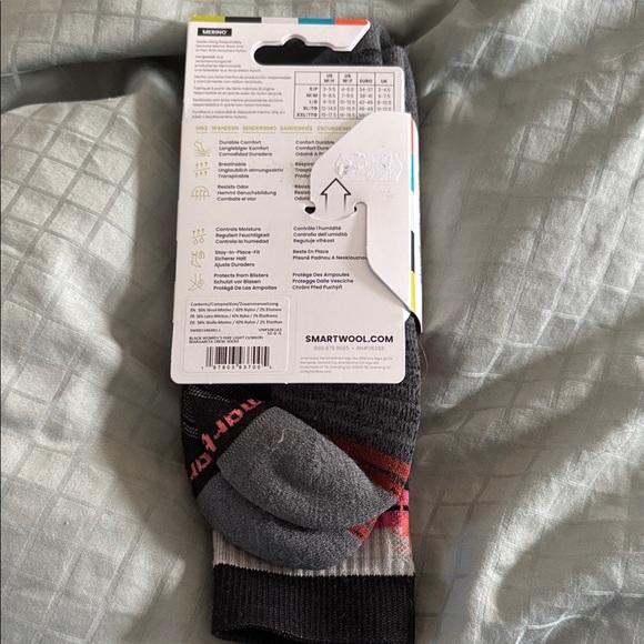 Smartwool Women’s Hiking Socks - Gray and Pink - Picture 2 of 2